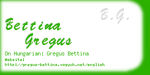 bettina gregus business card